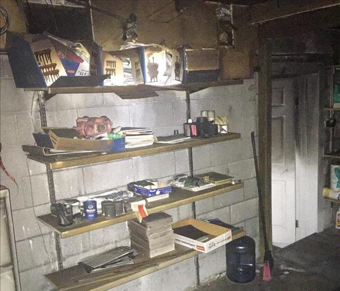 Garage damaged by fire